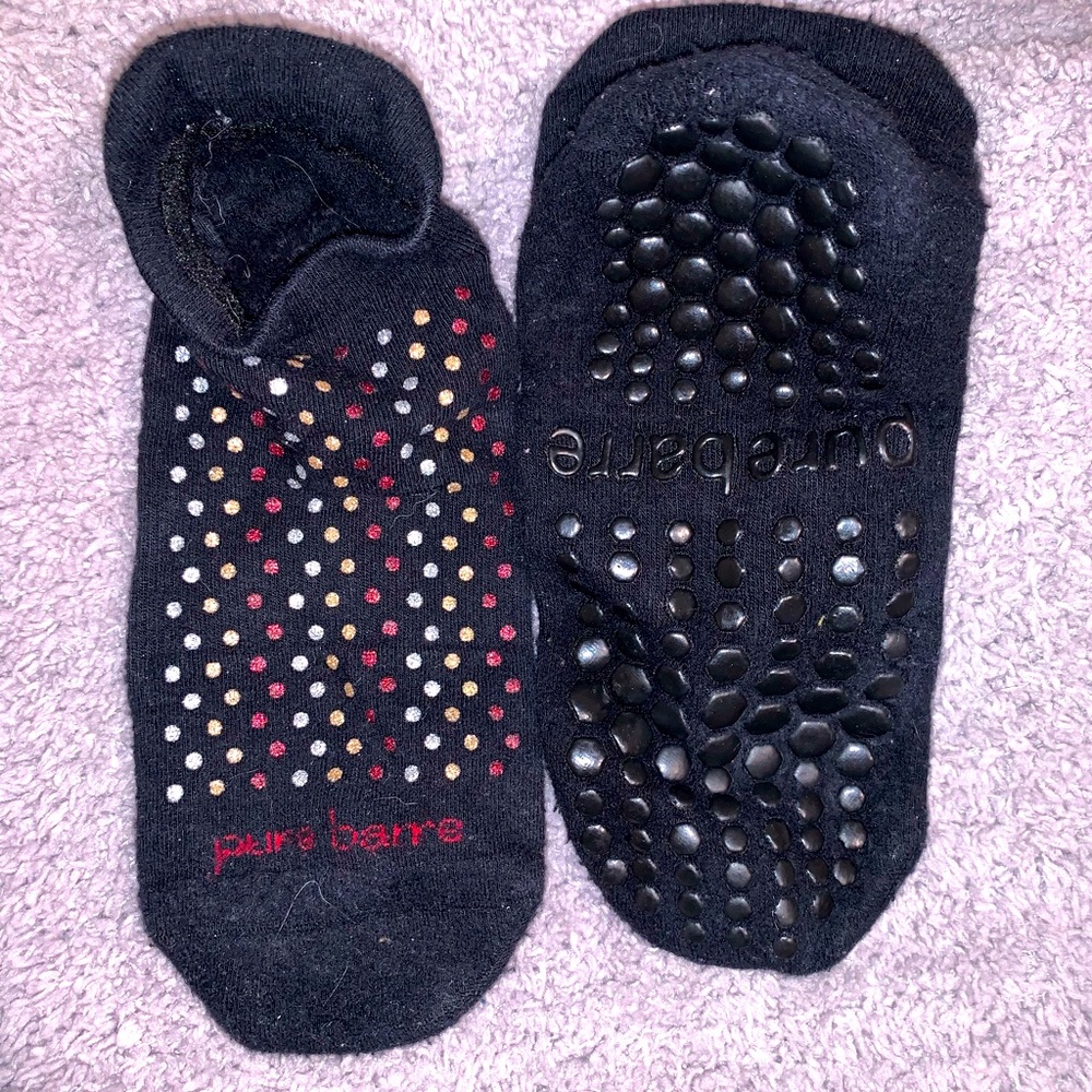 Red Gold and Silver Pure Barre Socks